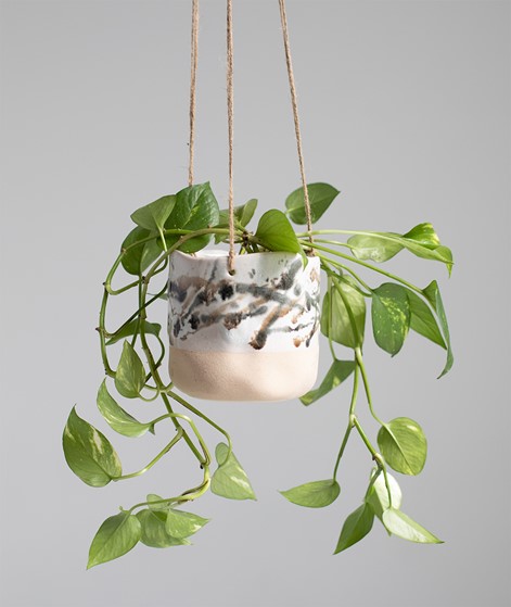 MADAM STOLTZ Hanging Stoneware Flower Po