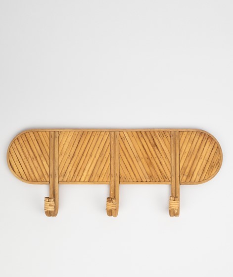 MADAM STOLTZ Rattan Coat Rack beige