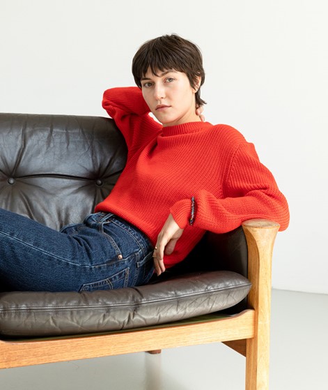 KAUF DICH GLCKLICH Pullover rot aus Bio-Baumwolle