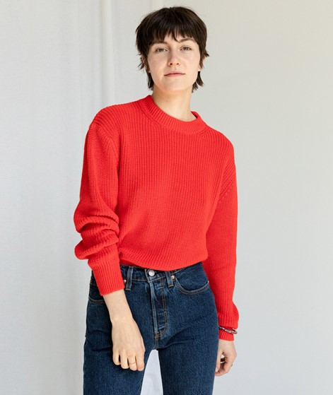 KAUF DICH GLCKLICH Pullover rot aus Bio-Baumwolle