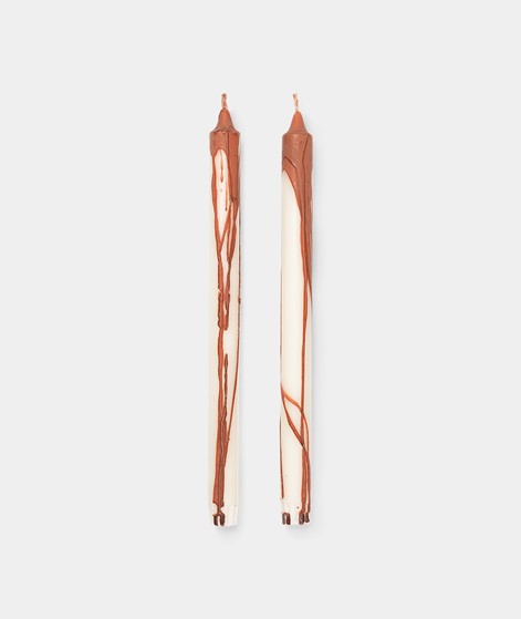 FERM LIVING Dryp 2er Set Kerze Rot