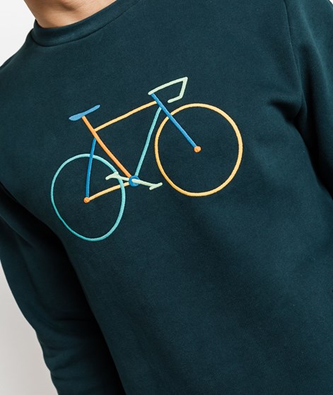 KAUF DICH GLCKLICH Sweater Velo Teal aus Bio-Baumwolle