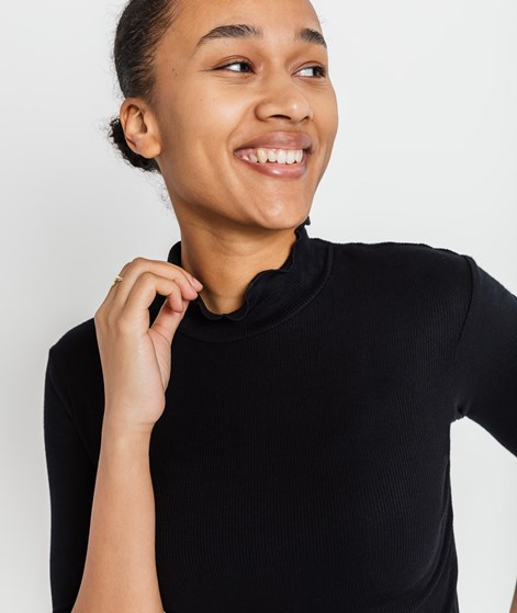 KAUF DICH GLCKLICH Turtleneck T-Shirt Schwarz