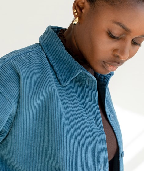 KAUF DICH GLCKLICH Jacke blau aus Bio-Baumwolle