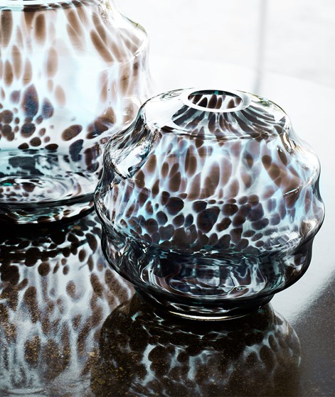 MADAM STOLTZ Round Glass Vase Braun
