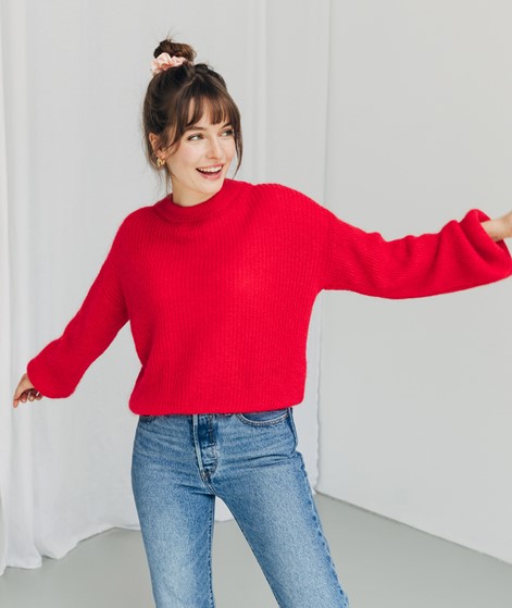 KAUF DICH GLCKLICH Strickpullover Rot