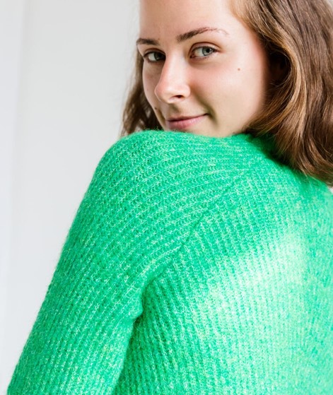 YAS Alva O-Neck Pullover grn