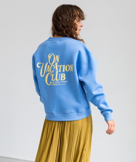 ON VACATION Calligraphy Sweater blau