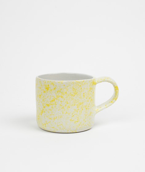 KAUF DICH GLUECKLICH Mug speckles gelb