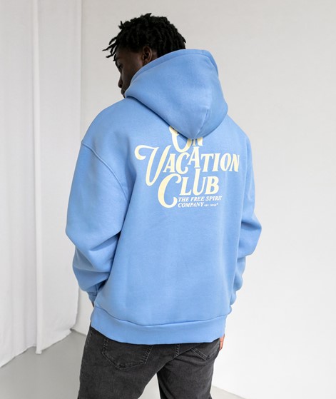 ON VACATION Calligraphy Hoodie blau