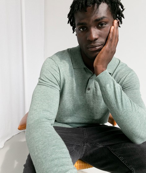 NOWADAYS Polo Long Sleeve Grn