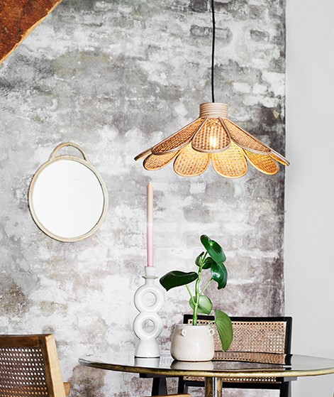 MADAM STOLTZ Rattan Lampenschirm Braun