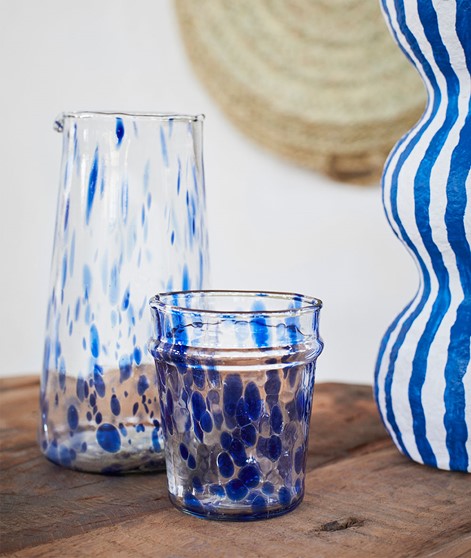 MADAM STOLTZ Glas Blau