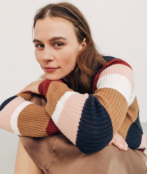 VILA VILou L/S Stripe Knit Top gestreift