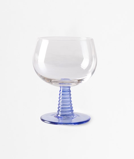 HKLIVING Swirl Wein Glas Blau