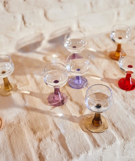 HKLIVING Swirl Wein Glas Lila