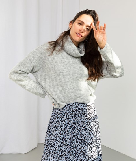 VILA VICilia Rollneck Pullover grau