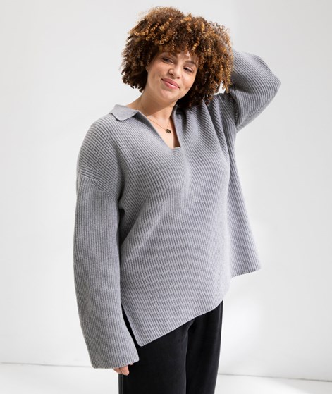 DARIADH Elise Strickpullover in Grau