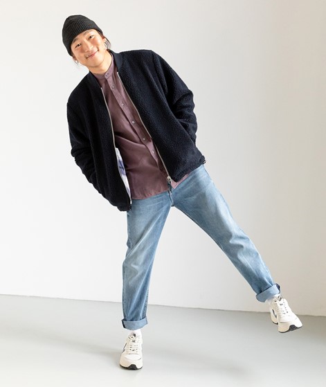 REVOLUTION Fleece Bomberjacket Blau