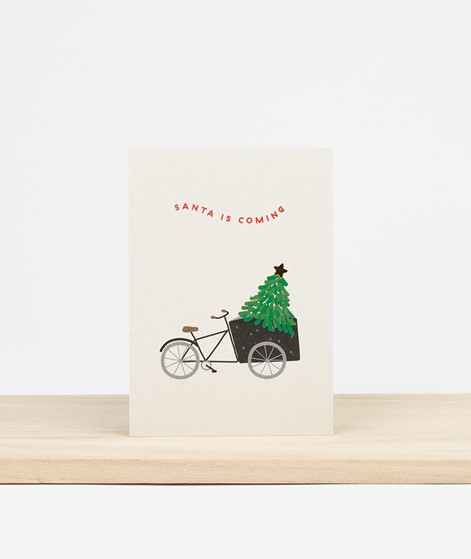 KAUF DICH GLCKLICH Postkarte Santa Is Coming