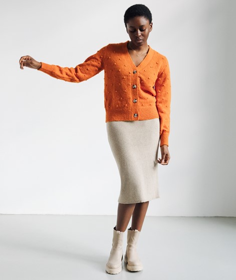 VILA VITuli V-Neck Cardigan Orange