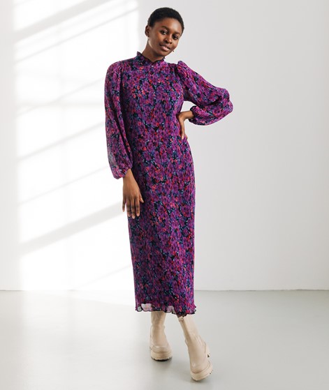 VILA VIDaliana Ace Midi Plisse Kleid gemustert