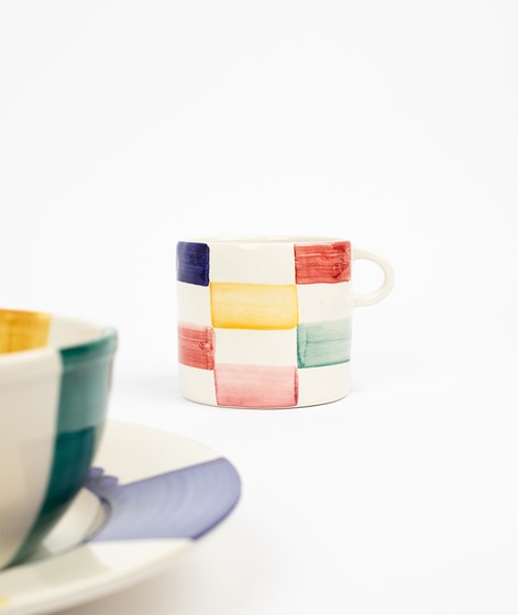 ANNA + NINA Groovy Checkered Tasse mehrfarbig