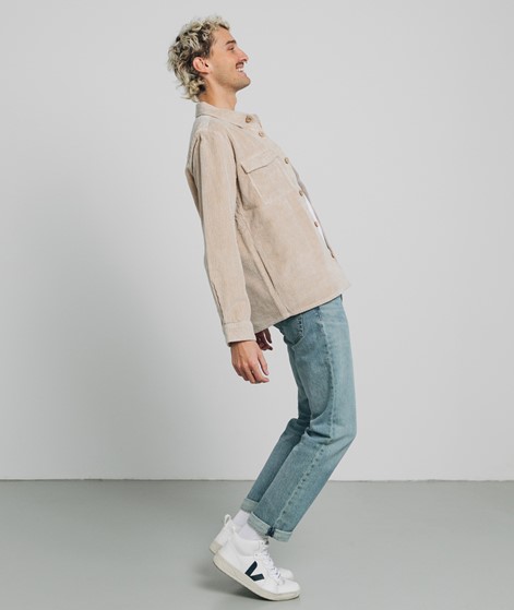 NOWADAYS Plated Corduroy Overshirt Beige
