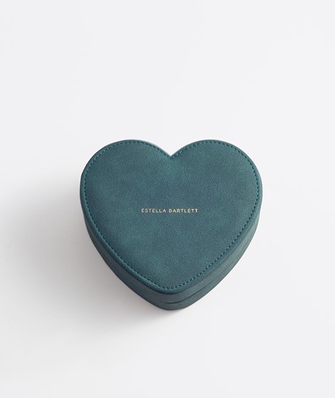 ESTELLA BARTLETT Heart Shaped Schmuckbox Petrol