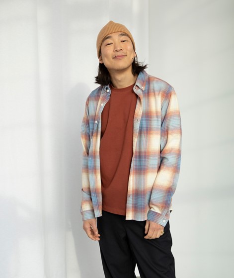 REVOLUTION Button-Down Hemd kariert