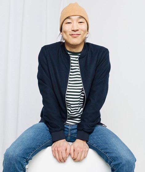 NOWADAYS Wool Bomber Jacke Blau