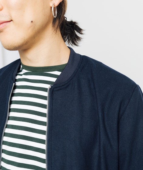 NOWADAYS Wool Bomber Jacke Blau