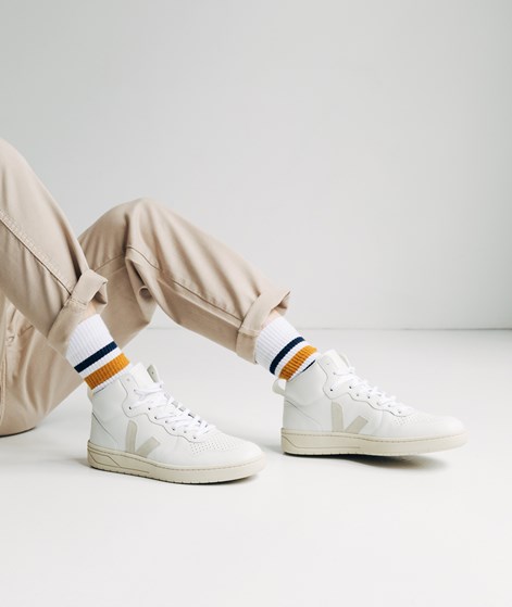 VEJA V-15 Sneaker Weiß/Beige