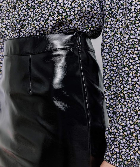 VILA VISkin Shiny Rock Schwarz