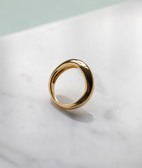 KAUF DICH GLCKLICH Curvy Ring Gold