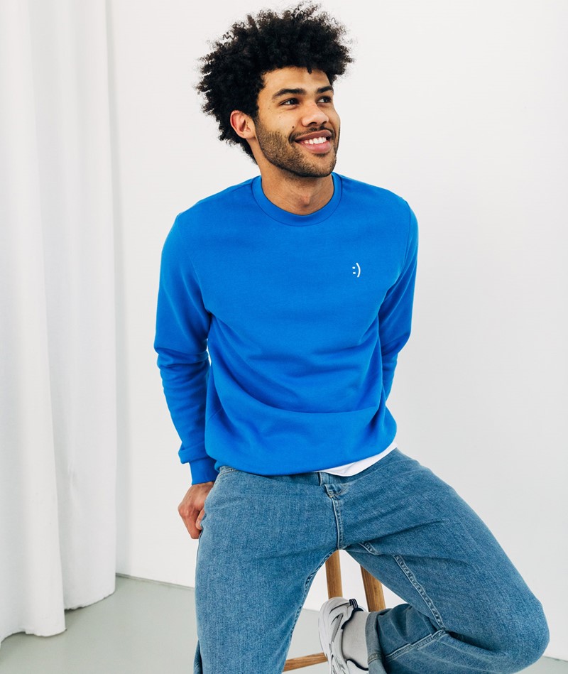 KAUF DICH GLÜCKLICH Sweater Blau aus Bio-Baumwolle
