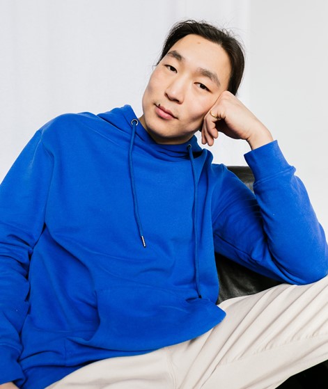 KAUF DICH GLCKLICH Hoodie Cobalt Blue aus Bio-Baumwolle