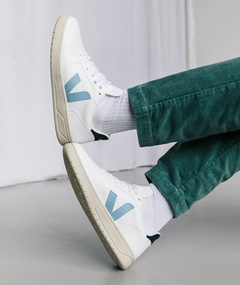 VEJA V-10 Sneaker Weiß/Blau
