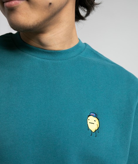KAUF DICH GLCKLICH Sweater Lemon Dude Petrol aus Bio-Baumwolle