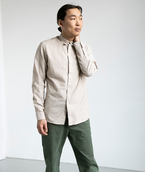 SELECTED HOMME SLHSlimnew Linen Hemd Beige
