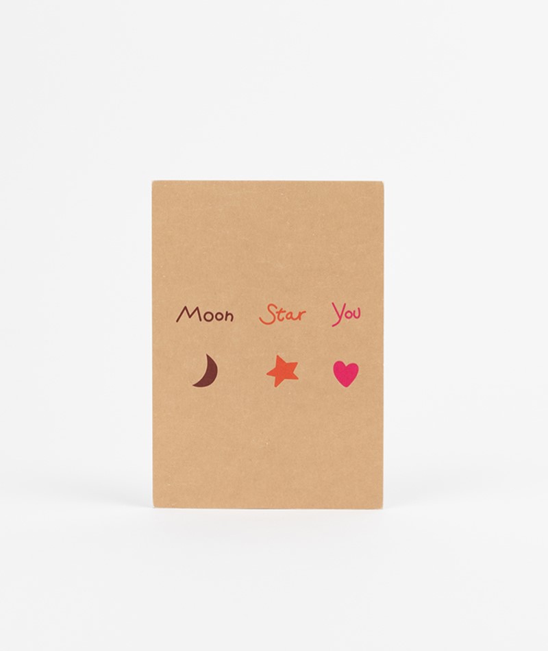 KAUF DICH GLÜCKLICH Postkarte Moon Star You