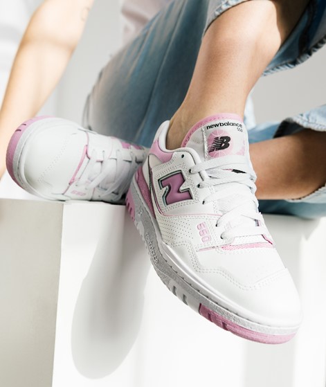 NEW BALANCE 550 Sneaker Weiß Rosa