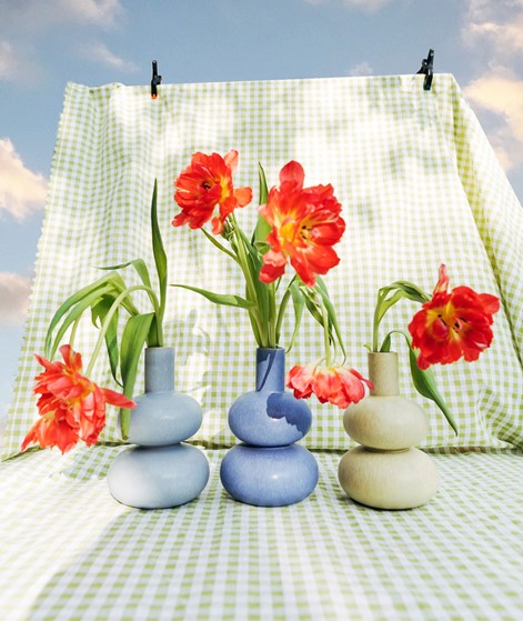 KAUF DICH GLCKLICH Vase Light Blue