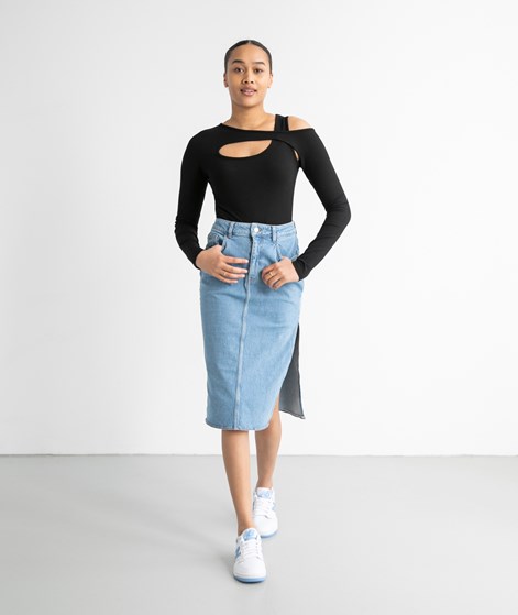 WHY7 Neptun Long Skirt High Rock Blau