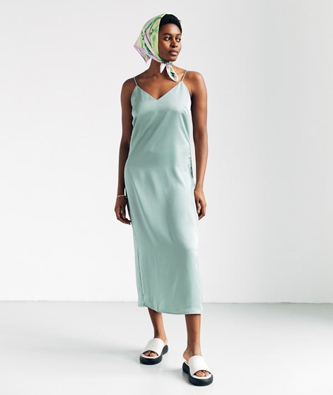 VILA VIElette Satin Kleid Grn