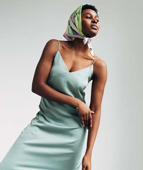 VILA VIElette Satin Kleid Grn