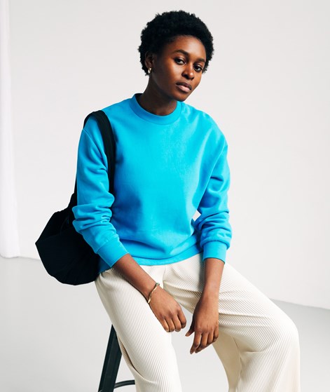 KAUF DICH GLCKLICH Sweater Turquoise aus Bio-Baumwolle