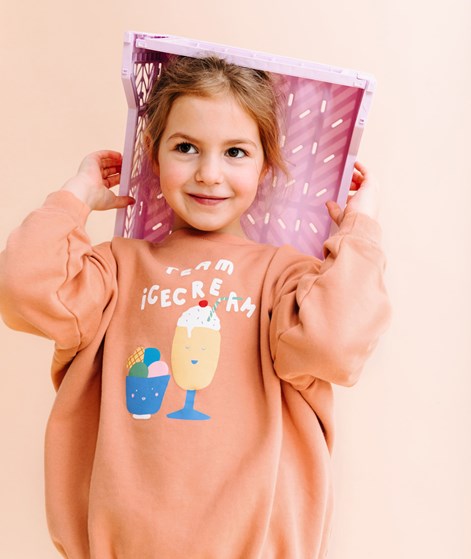 KAUF DICH GLCKLICH KIDS Sweater Apricot aus Bio-Baumwolle