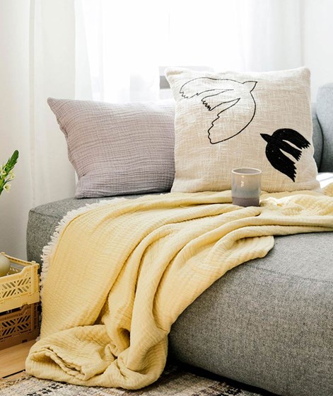 BLOOMINGVILLE Emmilou Kissen (45x45) Beige