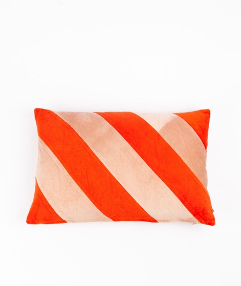 HKLIVING Striped Cushion Velvet rot/pink